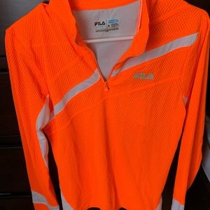 Fila neon orange running jacket